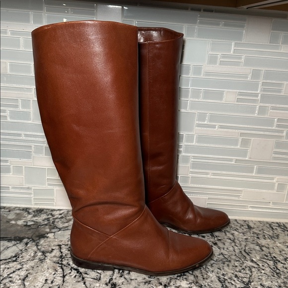 Annie Sport Brown Faux Leather Knee-High Riding Boots - 8B - Picture 2 of 9